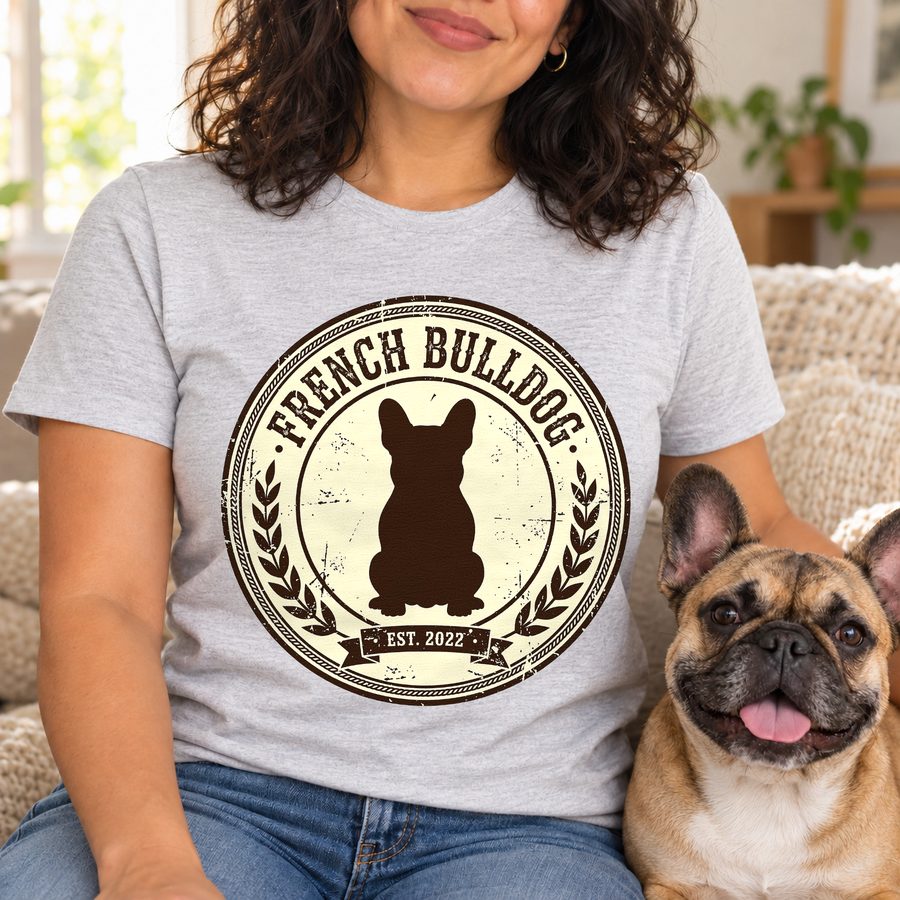 Frenchie Badge funny tee