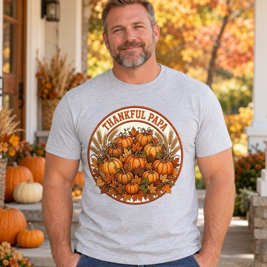 Thankful Papa funny tee