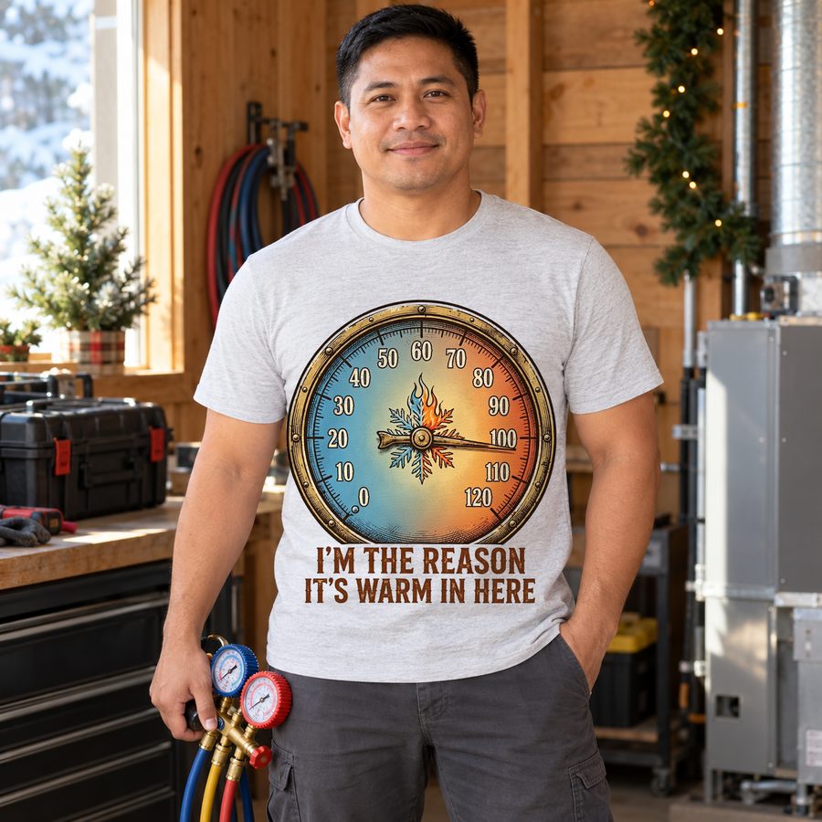 Warm In Here HVAC funny tee